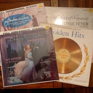 🎶Vinyl Record Bundle! 4 Romance Hit Songs Albums